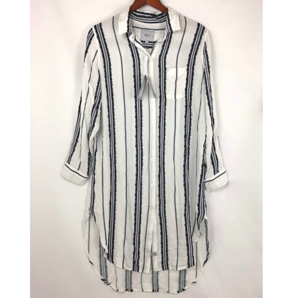 Rails Shirt Dress Blue Feather Stripes
